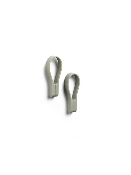Zone Denmark Badezimmerhaken Magnetisch Set 2 Stück 9 cm Loop Eukalyptus