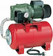 DAB Aquajet 151 M-p Einphasig Wasserdruckpumpe mit Horizontal Behälter 50 Liter