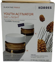 Korres Black Pine Primus Youth Activator Day + Night Set Îngrijire pentru Anti-îmbătrânire, Hidratare & Tonifiere