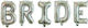 Set Baloane Folie Metalică Flippy Mireasă Design Scrisoare 100 Cm Scrisori Tematică Dragoste Baloane Petrecere Ambalaj Individual Inclus Pai Umflare Aer Heliu Argintiu