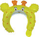Baloane Metalizate Folie Flippy Coroană Tip Urechi Design Girafă Ambalaj Individual Pai Inclus Umflare Aer Heliu 28 X 31 Cm Galben