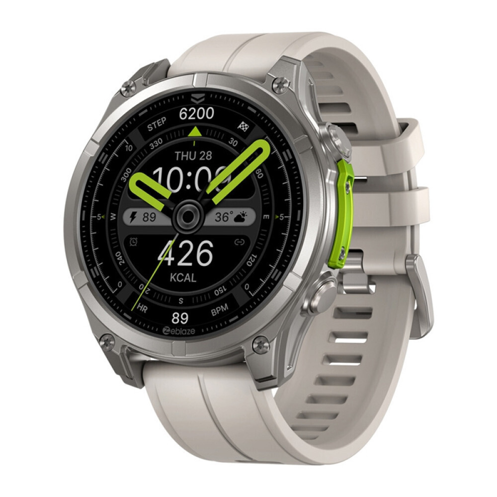 Zeblaze Vibe 8 Stainless Steel 49mm Αδιάβροχο Smartwatch με Παλμογράφο (Γκρι)