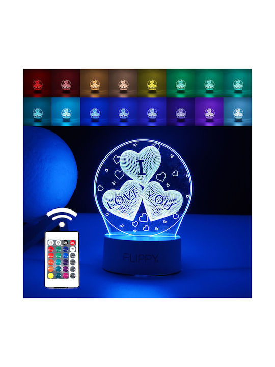 Διακοσμητικό Φωτιστικό LED 3D Illusion 3εκ.
