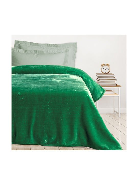 Das Home Κουβέρτα Βελουτέ 0293 Green 160x220εκ.