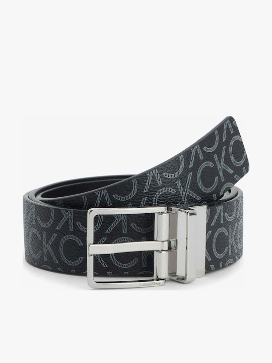Calvin Klein Men's Belt Leather Double Sided Black