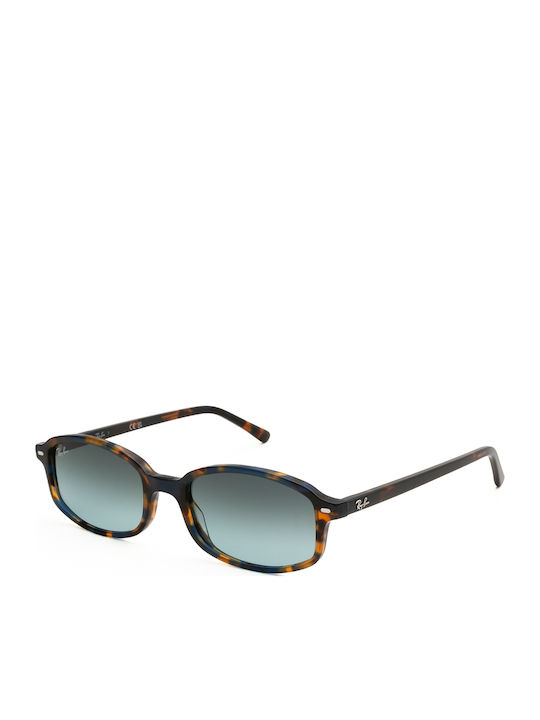 Ray Ban Unisex Sunglasses with Brown Tartaruga Plastic Frame and Green Gradient Lens RB2232 13563M