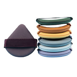 Set 7 Flippy Triangular Makeup Sponges Reusable Wet Dry Use 5.5 X 5.5 X 1.3 Cm Powder Puff Multicolor
