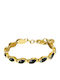 Dyrberg/Kern Women's Steel Gold Plated Bracelet 17.5cm