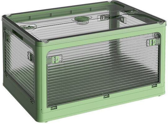 Plastic Storage Box with Lid Green 47x35x24.5cm 1pcs