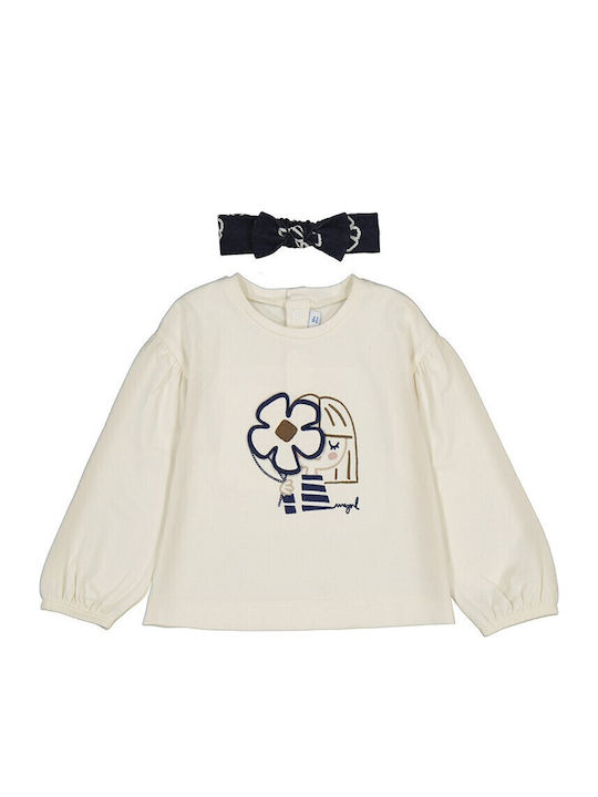 Mayoral Kids' Shirt Long Sleeve Ecru