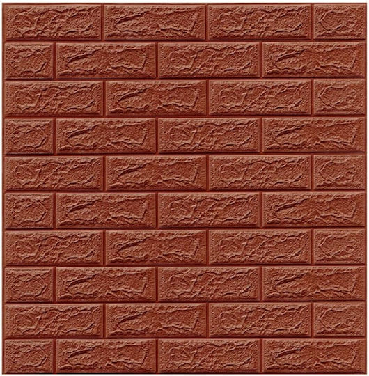 Panouri Decorative 3D Din Spumă Autoadezive Maro 70x77cm 10 Bucăți