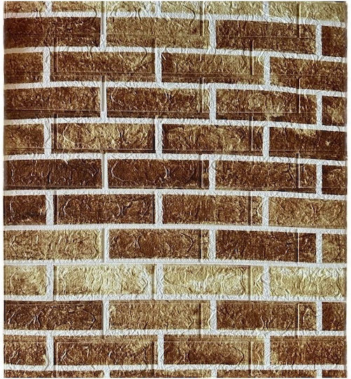 3D Wandpaneele aus PVC Selbstklebend Braune 70x77cm 10Stücke