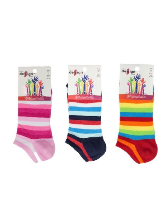 Design Socks Παιδικά Σοσόνια Πολύχρωμο 3 Ζευγάρια