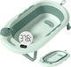 Faltbare Babybadewanne mit Thermometer Grün