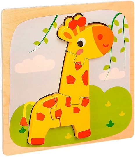 Ξύλινο Παιδικό Puzzle για 3+ Ετών 4pcs