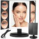 Verk Group Makeup Mirror Tabletop with Light 5x10cm Black