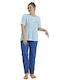 PijaMood Set Pijamale pentru Femei Light Blue