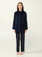 Vamp Winter Women's Fleece Robe Blue