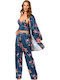 Moongirl Winter Women's Pyjama Set Dark Blue