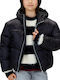 Kinder Steppjacke mit Kapuze Black