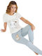 Set Pijamale pentru Femei Light Blue