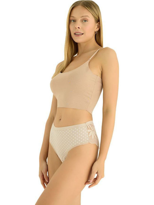 Damen Brasilien mit Spitze Beige