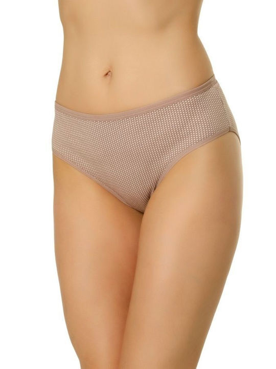 Sexen Talie înaltă Femeie Slip Beige