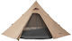 Vevor Camping Tent Teepee Brown with Double Cloth 4 Seasons for 4 People 380x380x200cm