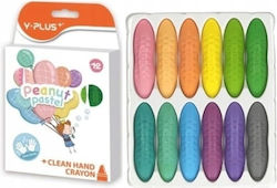 Σετ Κηρομπογιές Y-plus Peanut 12 Χρώματα Pastel