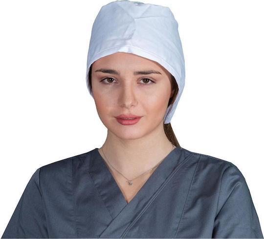 Alezi Unisex Chirurgische Kappe Weiß