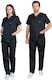 Alezi Unisex Hose & Bluse Set Schwarz