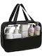 Geantă Cosmetică Flippy Organizare Călătorie Material Textil Pvc Rezistentă La Apă Portabilă 30x21x12 Cm Neagră