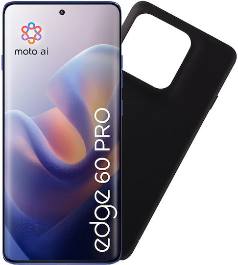 Volte-Tel Back Cover Σιλικόνης με Λουράκι Μαύρο (Motorola Edge 60 Pro)