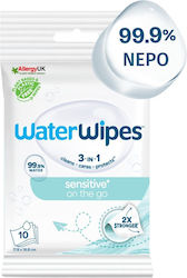 WaterWipes Hypoallergenic Baby Wipes 99.9% Water Fragrance Free Alcohol-Free Parabens Free 10pcs