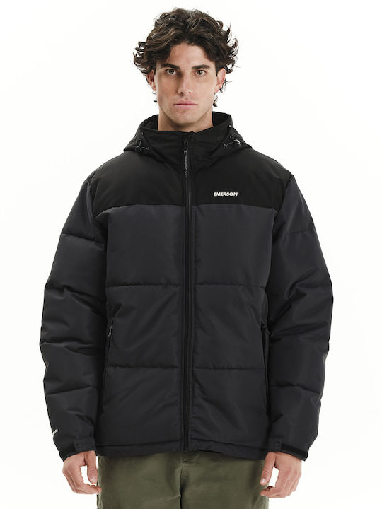 Emerson Winter Jacke Puffer Wasserdicht Ebony/B...