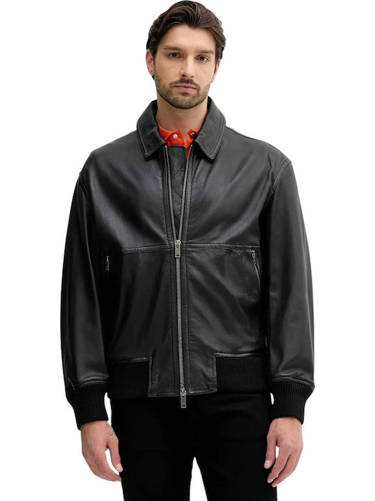 Black Boss Wildlederjacke Hugo Boss Lederjacke Jacke Black