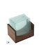 Galifas Coaster Glass with Stand Transparent 9x9cm 6pcs