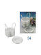 Galifas Coaster Metallic with Stand Silver 6pcs