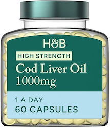 Holland & Barrett Omega 3 Lebertran 1000mg 60 Mützen