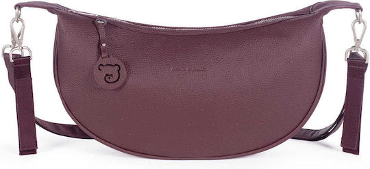 Pasito a Pasito Shoulder/Hand Diaper Bag Burgundy 38x20x8cm.