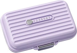 Medizinbox Flippy Lila 7 Fächer Tragbar Kompakt 11x7,2x3,5 cm Ideal für Tägliche Verwendung