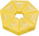 Medizin Organizer Box Tage Woche Flippy Plastik 7 Fächer Gelbe