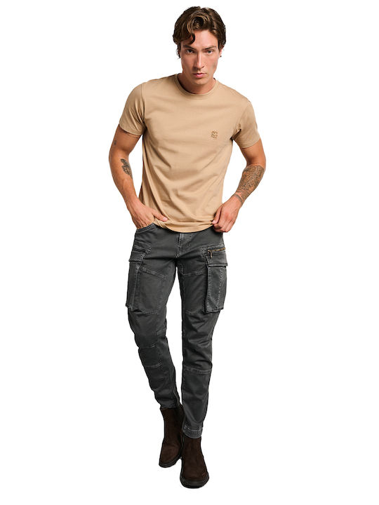 Lucas Trousers Cargo in Loose Fit Grey Anthracite