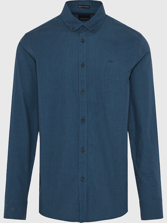 Funky Buddha Long-sleeved Cotton Shirt Checked ...