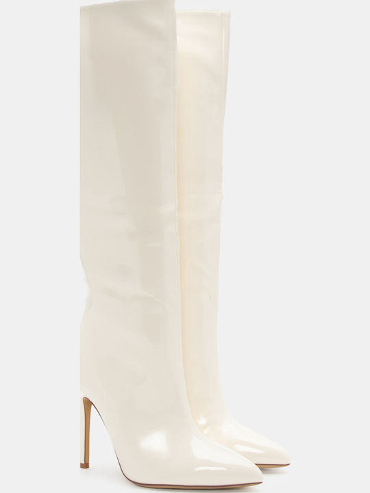 Luigi Leather Women's Boots Beige
