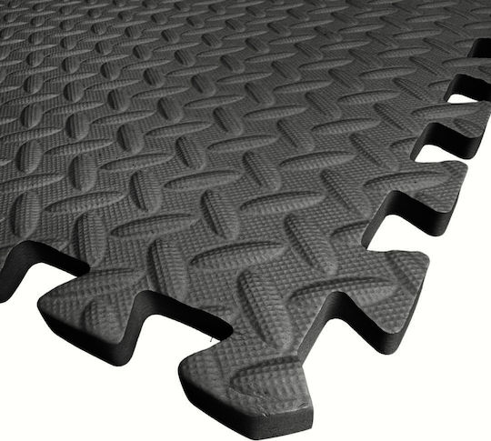Rage Boden Puzzle Fitnessstudio Schwarz 60x60x1.2cm 4Stück
