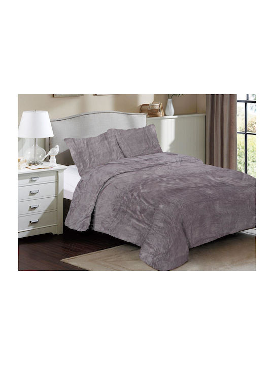Dimcol Solid Κουβέρτα Fleece Μονή 160x220εκ.