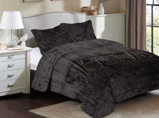 Dimcol Solid Single 160x220cm Grey-Black
