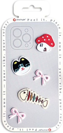 Fabric Stickers Διακοσμητικά Υφασμάτινα Αυτοκόλλητα Κινητά Fish