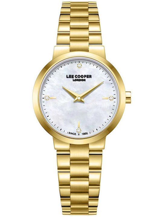 Lee Cooper Crystals Women's Watch with Gold Metal Bracelet